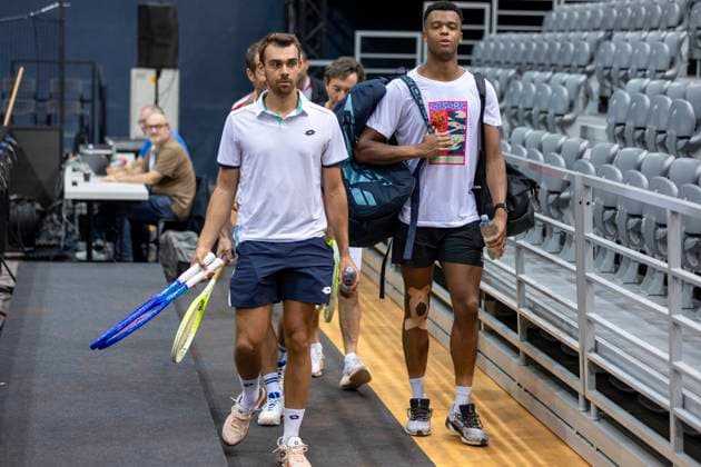 Training of the French Davis Cup national team, Nationalteam Benjamin Bonzi during training of the French Davis Cup national team in SD Gradski vrt in Osijek on September 10, 2025 in Croatia  DavorxJavorovic PIXSELL