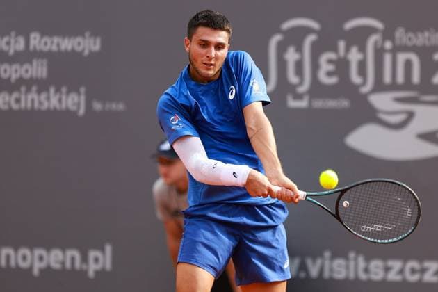 SZCZECIN, 10.09.2025 TURNIEJ TENISA ZIEMNEGO ATP, Tennis Herren CHALLENGER INVEST IN SZCZECIN OPEN 2025 NZ PABLO LLAMAS RUIZ FOT. KRZYSZTOF CICHOMSKI NEWSPIX.PL --- newspix.pl POLAND OUT! 