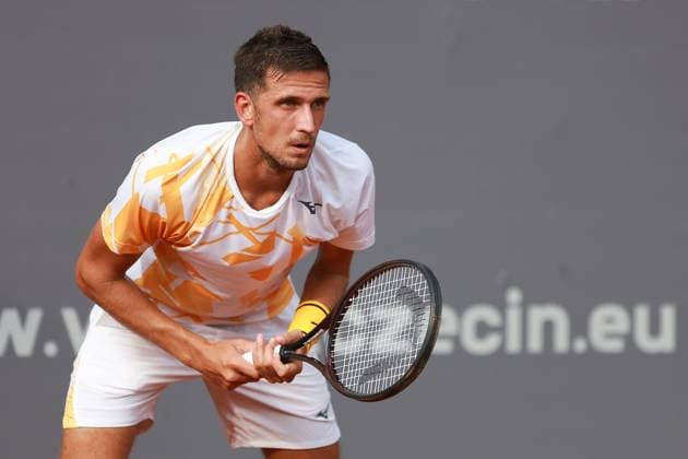 SZCZECIN, 10.09.2025 TURNIEJ TENISA ZIEMNEGO ATP, Tennis Herren CHALLENGER INVEST IN SZCZECIN OPEN 2025 NZ VIT KOPRIVA FOT. KRZYSZTOF CICHOMSKI NEWSPIX.PL --- newspix.pl POLAND OUT! 