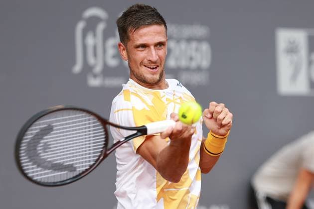 SZCZECIN, 10.09.2025 TURNIEJ TENISA ZIEMNEGO ATP, Tennis Herren CHALLENGER INVEST IN SZCZECIN OPEN 2025 NZ VIT KOPRIVA FOT. KRZYSZTOF CICHOMSKI NEWSPIX.PL --- newspix.pl POLAND OUT! 
