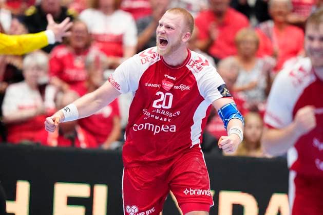 Denmark EHF Champions League Aalborgs Felix Möller during EHF Champions League men s handball match between Aalborg Handball and One Veszprém HC at Sparekassen Danmark Arena in Aalborg on Wednesday, September 10, 2025. (Photo: Henning Bagger Scanpix 2025) , Aalborg Denmark Copyright: HenningxBaggerx spdk20250910-191713-L