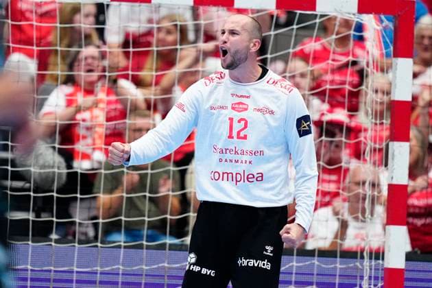 Denmark EHF Champions League Aalborgs goalkeeper Fabian Norsten during EHF Champions League men s handball match between Aalborg Handball and One Veszprém HC at Sparekassen Danmark Arena in Aalborg on Wednesday, September 10, 2025. (Photo: Henning Bagger Scanpix 2025) , Aalborg Denmark Copyright: HenningxBaggerx spdk20250910-194910-L