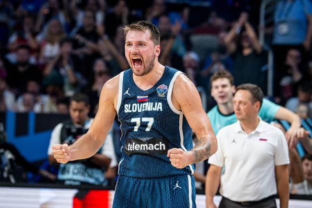 Basketball Riga 10.09.2025 DBB Länderspiel Männer Herren EuroBasket 2025 Viertelfinale Deutschland (GER) - Slowenien (SLO) Luka Doncic (Slowenien, No.77)