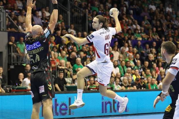 10.09.2025, xtgx, Handball, EHF Champions League, SC Magdeburg - Paris Saint Germain v.l. Noah Gaudin (Paris, 66) Magdeubrg