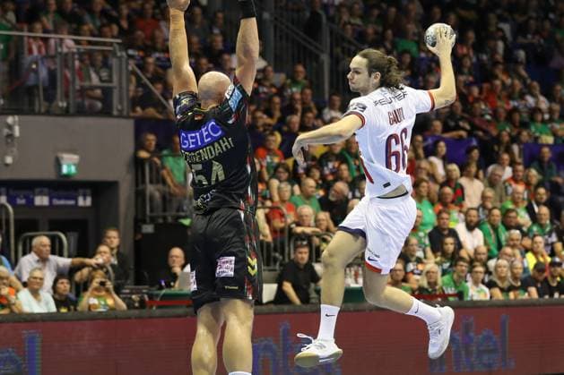10.09.2025, xtgx, Handball, EHF Champions League, SC Magdeburg - Paris Saint Germain v.l. Noah Gaudin (Paris, 66) Magdeubrg
