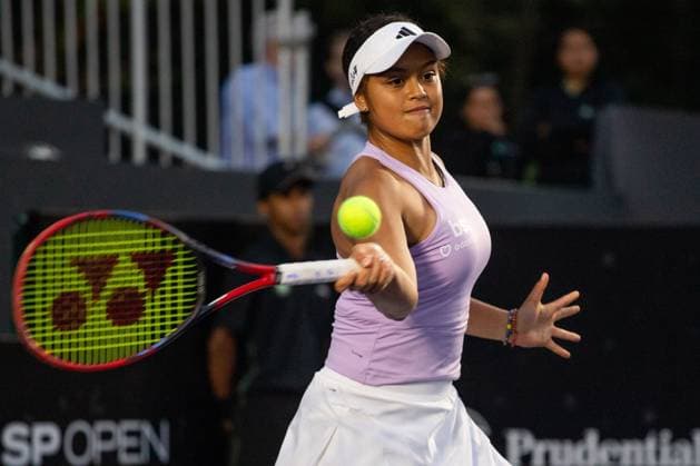 WTA, Tennis Damen 250 SP OPEN SaO PAULO, SP - 10.09.2025: WTA 250 SP OPEN - Marking the return of the professional women& 39;s tennis circuit to the capital of Sao Paulo after 25 years, the SP Open, WTA 250 of Sao Paulo, takes place from September 6 to 14 at Parque Villa Lobos. In the photo, Brazilian Nauhany Vitoria Leme da Silva, Nana, in a match against Argentine Solana Sierra at the end of the afternoon this Wednesday (10). (Photo: Rodilei Morais Fotoarena) x2804324x  RodileixMorais