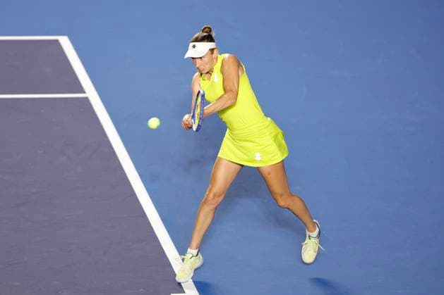 WTA, Tennis Damen GUADALAJARA 250 OPEN WTA GUADALAJARA 250 OPEN MARTENS VS JACQUEMOT 10092025 GUADALAJARA, JALISCO. Action photo of Elise Martens of Belgium during day 3 the WTA Guadalajara 250 Open, held at the Centro Panamericano de Tenis of Guadalajara, Jalisco, Mexico. Foto de accion de Elise Martens de Belgica, durante el dia 3 del WTA Guadalajara 250 Open, celebrado en el Centro Panamericano de Tenis de Guadalajara, Jalisco, Mexico PHOTO BY IMAGENSHOP AGENCIA FOTOGRAFICA GUADALAJARA JALISCO MEXICO Copyright: xIMAGENSHOPxAGENCIAxFOTOGRAFICAx