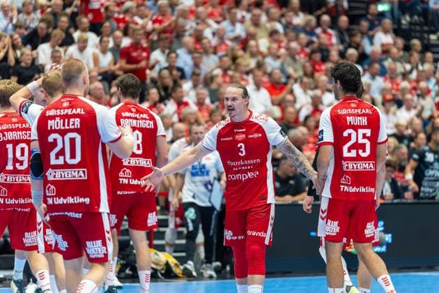 Aalborg Handball v One Veszprem HC, EHF Champions League Handball, Aalborg, Denmark Aalborg, Denmark. 10th, September 2025. Lukas Nilsson (3) of Aalborg Handball seen in the EHF Champions League match between Aalborg Handball and One Veszprem HC at Sparekassen Danmark Arena in Aalborg. Denmark, Aalborg  Copyright: xGonzalesxPhoto MadsxAndersenx