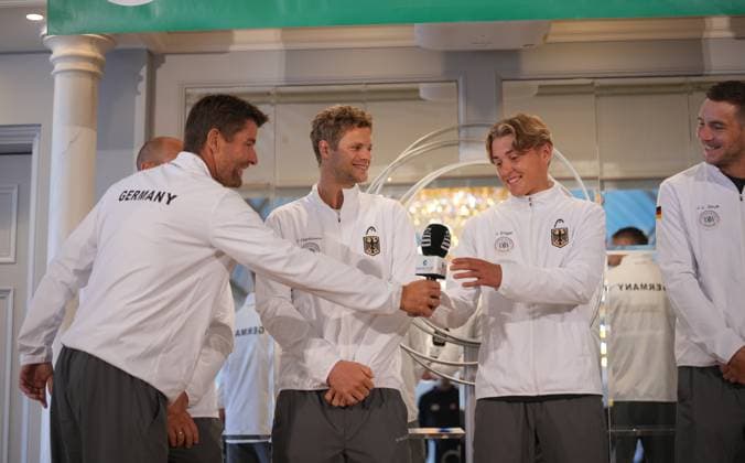 2025 Davis Cup Qualifiers 2nd Round Japan v Germany Japan Team Shintaro Mochizuki (JPN), Yoshihito Nishioka (JPN) , Yosuke Watanuki (JPN), Rei Sakamoto (JPN, Takeru Yuzuki (JPN), Captain: Go Soeda (JPN) German Team Yannick Hanfmann (GER), Jan-Lennard Struff (GER) Kevin Krawietz (GER), Justin Engel (GER) , Tim Puetz (GER) Captain: Michael Kohlman GER) 2025 Davis Cup Qualifiers 2nd Round