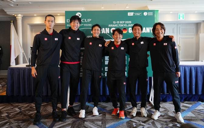 2025 Davis Cup Qualifiers 2nd Round Japan v Germany Japan Team Shintaro Mochizuki (JPN), Yoshihito Nishioka (JPN) , Yosuke Watanuki (JPN), Rei Sakamoto (JPN, Takeru Yuzuki (JPN), Captain: Go Soeda (JPN) German Team Yannick Hanfmann (GER), Jan-Lennard Struff (GER) Kevin Krawietz (GER), Justin Engel (GER) , Tim Puetz (GER) Captain: Michael Kohlman GER)