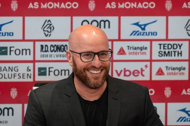 ASMONACO-FOOTBALL-PRESS-C ONFERENCE Thiago Scuro seen during the press conference, PK, Pressekonferenz before the Auxerre-Nice match at the AS Monaco Football Club training center in La Turbie, France, on September 11, 2025. Photo by Laurent Coust ABACAPRESS.COM LA TURBIE France  Copyright: xCoustxLaurent ABACAx