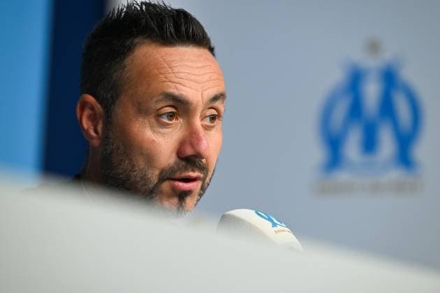 FOOTBALL : Presentation Benjamin Pavard - 11 09 2025 - Marseille Roberto De Zerbi (coach Olympique de Marseille) MarseilleFrance  Copyright: xWilliamxCannarellax