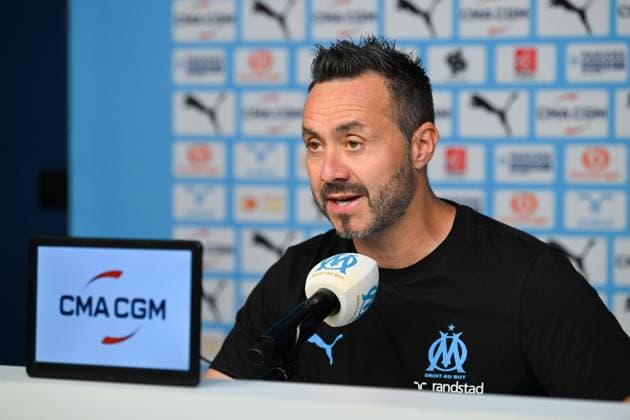 FOOTBALL : Presentation Benjamin Pavard - 11 09 2025 - Marseille Roberto De Zerbi (coach Olympique de Marseille) MarseilleFrance  Copyright: xWilliamxCannarellax