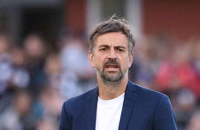 11.09.2025, xhbx, Fussball Quali Champions League, Eintracht Frankfurt Frauen - Real Madrid Frauen v.l. Trainer Niko Arnautis (Eintracht Frankfurt Damen) (DFL DFB REGULATIONS PROHIBIT ANY USE OF PHOTOGRAPHS as IMAGE SEQUENCES and or QUASI-VIDEO) Frankfurt