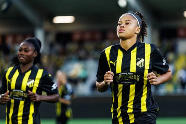 250911 Felicia Schröder of Häcken ahead of the UEFA Women™s Champions League play-off football match between Häcken and Atletico Madrid on September 11, 2025 in Göteborg. Photo: Michael Erichsen BILDBYRAN COP 89 MI0874 fotboll football soccer fotball uefa womens champions league häcken atletico madrid dam bbeng play-offsbbauto Copyright: MICHAELxERICHSEN BB250911MI011