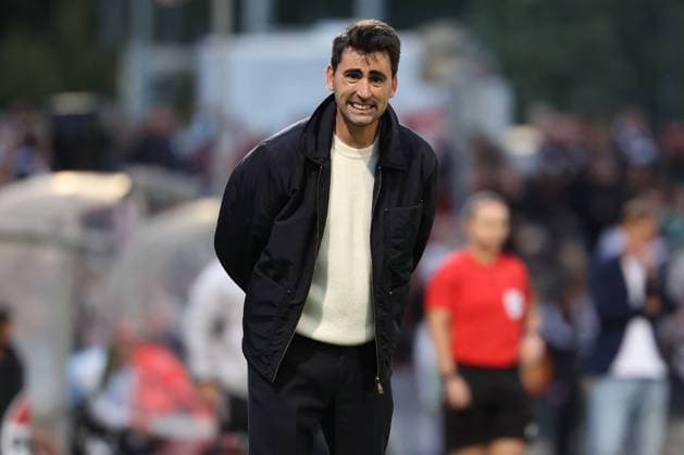 2025.09.10 xJFx Fussball UEFA Women Champions League Qualifikation Eintracht Frankfurt - Real Madrid v.l., headcoach, Trainer Pau Marc Queseda Tormos (Real Madrid) (DFL DFB REGULATIONS PROHIBIT ANY USE OF PHOTOGRAPHS as IMAGE SEQUENCES and or QUASI-VIDEO) Copyright: JoaquimxFerreira