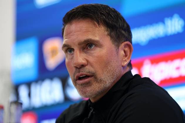 Fussball, Herren, 3.Liga, Saison 2025 2026, TSV 1860 München, Pressekonferenz Patrick Glöckner Gloeckner, Trainer (TSV 1860 München) auf der Spieltags Pressekonferenz, PK, Kopf, Portrait