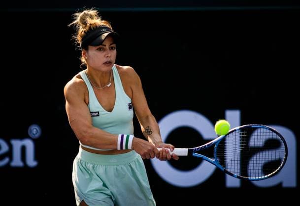 WTA, Tennis Damen 250 SP OPEN SaO PAULO, SP - 11.09.2025: WTA 250 SP OPEN - The first edition of the SP Open, a WTA 250 series tournament played on hard courts, will take place at Villa-Lobos Park, in the west zone of Sao Paulo. The event marks Sao Paulo& 39;s return to the official WTA calendar after 25 years and is the largest women& 39;s tournament in Brazil since 2016. In addition to the sporting competitions with 32 players in the singles and 16 doubles. In the photo, tennis player Renata Zarazua (MEX) during a SP Open match against tennis player Berfu Cengiz (TUR) this Thursday (11). (Photo: Aloisio Mauricio Fotoarena) x2804805x  AloisioxMauricio