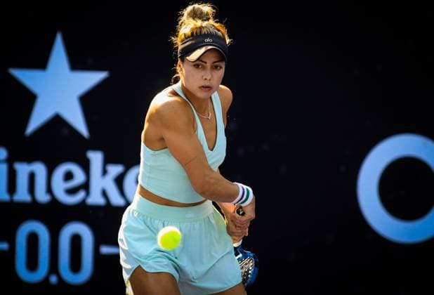 WTA, Tennis Damen 250 SP OPEN SaO PAULO, SP - 11.09.2025: WTA 250 SP OPEN - The first edition of the SP Open, a WTA 250 series tournament played on hard courts, will take place at Villa-Lobos Park, in the west zone of Sao Paulo. The event marks Sao Paulo& 39;s return to the official WTA calendar after 25 years and is the largest women& 39;s tournament in Brazil since 2016. In addition to the sporting competitions with 32 players in the singles and 16 doubles. In the photo, tennis player Renata Zarazua (MEX) during a SP Open match against tennis player Berfu Cengiz (TUR) this Thursday (11). (Photo: Aloisio Mauricio Fotoarena) x2804809x  AloisioxMauricio