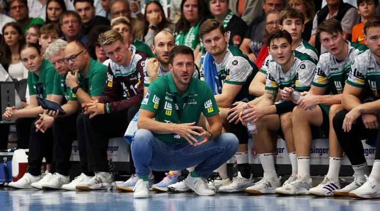 BAU 11.09.2025 Göppingen Handball Frisch Auf Göppingen vs. SC DHfK Leipzig, Trainer Benjamin Matschke (Göppingen)