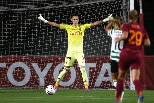 CALCIO - Champions League Women - AS Roma vs Sporting CP 11.09.2025 Roma vs Sporting Lisbona Women s Champions League; Calcio; Nella foto: Olivie Lukasova (Foto Gino Mancini) Rome Italy  Copyright: xIPAxSport ABACAx