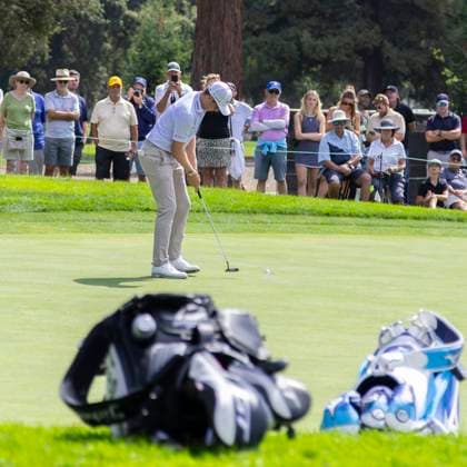September 11, 2025, Napa, California, United States: NAPA, CA - SEPTEMBER 11: Ben Griffin of the United States sinks a putt on hole 7 during the Procore Championship 2025 - Round One at Silverado Resort on September 11, 2025 in Napa, California. Napa United States - ZUMAt139 20250911_aaa_t139_119 Copyright: xAlxChang IsixPhotosx