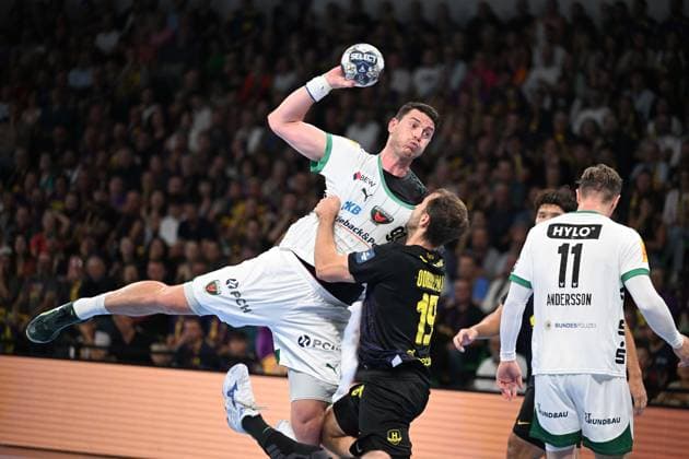 HBC Nantes Fuchse Berlin PHOTOPQR OUEST FRANCE Jérôme Fouquet ; NANTES ; 11 09 2025 ; Handball. EHF champions League. HBC Nantes Fuchse Berlin. Mijajlo Marsenic Photo: Jérôme Fouquet Ouest-France. NANTES France  Copyright: xPHOTOPQR OUESTxFRANCE MAXPPPxJérômexFouquetx 20250911OFR5763 20250911OFR5763