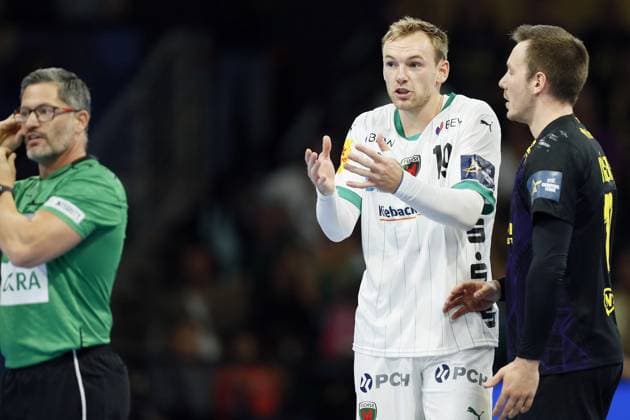 HANDBALL : EHF CHAMPIONS LEAGUE - NANTES v FUCHSE BERLIN - 11 09 2025 Mathias GIDSEL of Füchse Berlin during the EHF Champions League, Group Phase, handball match between HBC Nantes and Füchse Berlin on 11 September 2025 at H Arena in Nantes, France - Photo Julien Kammerer PsnewZ NantesFrance  Copyright: xJulienxKammererx