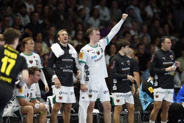 HANDBALL : EHF CHAMPIONS LEAGUE - NANTES v FUCHSE BERLIN - 11 09 2025 Mathias GIDSEL of Füchse Berlin during the EHF Champions League, Group Phase, handball match between HBC Nantes and Füchse Berlin on 11 September 2025 at H Arena in Nantes, France - Photo Julien Kammerer PsnewZ NantesFrance  Copyright: xJulienxKammererx