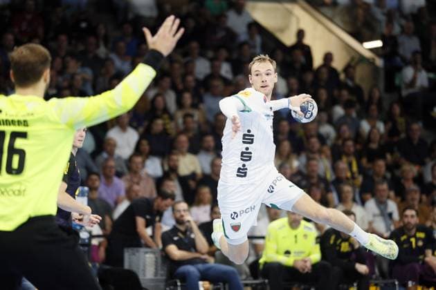 HANDBALL : EHF CHAMPIONS LEAGUE - NANTES v FUCHSE BERLIN - 11 09 2025 Mathias GIDSEL of Füchse Berlin during the EHF Champions League, Group Phase, handball match between HBC Nantes and Füchse Berlin on 11 September 2025 at H Arena in Nantes, France - Photo Julien Kammerer PsnewZ NantesFrance  Copyright: xJulienxKammererx