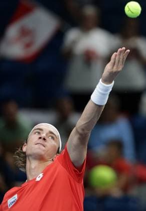 TENNIS - Davis Cup, HUN vs AUT DEBRECEN,HUNGARY,12.SEP.25 - TENNIS - ITF Davis Cup, qualification round 2, Hungary vs Austria. Image shows Lukas Neumayer (AUT).  GEPAxpictures xWalterxLuger
