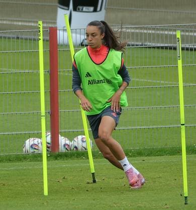 12.09.2025, FC Bayern Trainingsgelaende, Saebenerstrasse Muenchen, Fussball, im Bild: Natalia Padilla Midas (FC Bayern)
