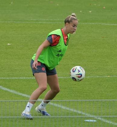 12.09.2025, FC Bayern Trainingsgelaende, Saebenerstrasse Muenchen, Fussball, im Bild: Giulia Gwinn (FC Bayern)
