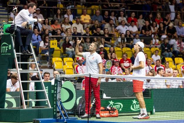 Davis Cup - Poland vs Great Britain Mariusz Fyrstenberg, Tomasz Berkieta during Davis Cup - Poland vs Great Britain match in Gdynia, Poland on September 12, 2025 Gdynia Poland  Copyright: xFotoxOlimpikx originalFilename:jastrzebowski-daviscup250912_np5RL.jpg