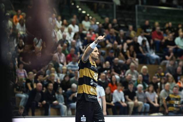Sebastian Greß (HC Elbflorenz 2006, 25) HC Elbflorenz 2006 vs. 1.VfL Potsdam, 2. Handball Bundesliga Herren, Spielzeit 2025 2026, 12.09.2025 HC Elbflorenz 2006 vs. 1. VfL Potsdam, 2. Handball Bundesliga Herren, Spielzeit 2025 2026, 12.09.2025 Dresden Copyright: xEibner-Pressefoto xHoepnerx EP_PHR