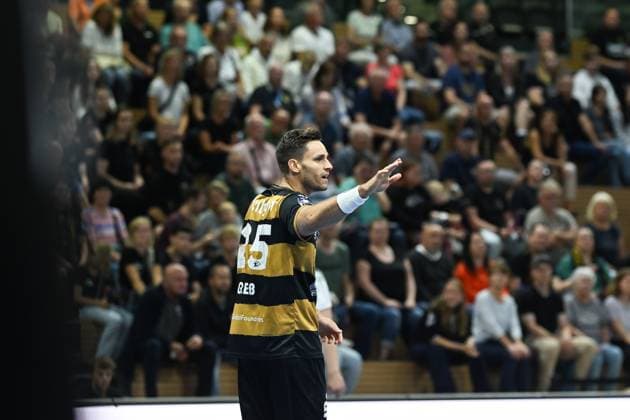 Sebastian Greß (HC Elbflorenz 2006, 25) HC Elbflorenz 2006 vs. 1.VfL Potsdam, 2. Handball Bundesliga Herren, Spielzeit 2025 2026, 12.09.2025 HC Elbflorenz 2006 vs. 1. VfL Potsdam, 2. Handball Bundesliga Herren, Spielzeit 2025 2026, 12.09.2025 Dresden Copyright: xEibner-Pressefoto xHoepnerx EP_PHR