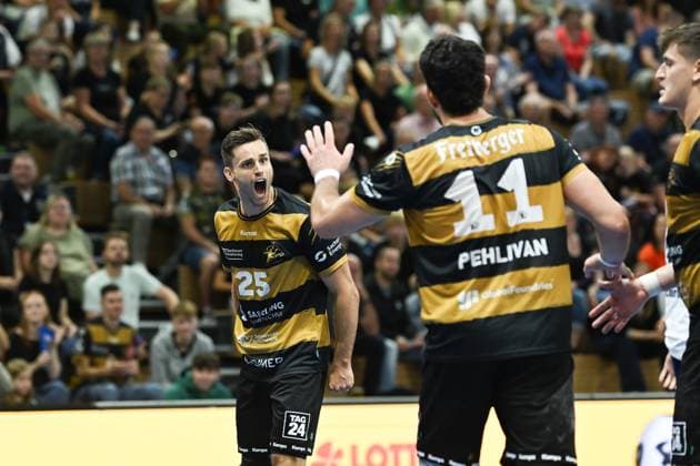 Sebastian Greß (HC Elbflorenz 2006, 25) HC Elbflorenz 2006 vs. 1.VfL Potsdam, 2. Handball Bundesliga Herren, Spielzeit 2025 2026, 12.09.2025 HC Elbflorenz 2006 vs. 1. VfL Potsdam, 2. Handball Bundesliga Herren, Spielzeit 2025 2026, 12.09.2025 Dresden Copyright: xEibner-Pressefoto xHoepnerx EP_PHR