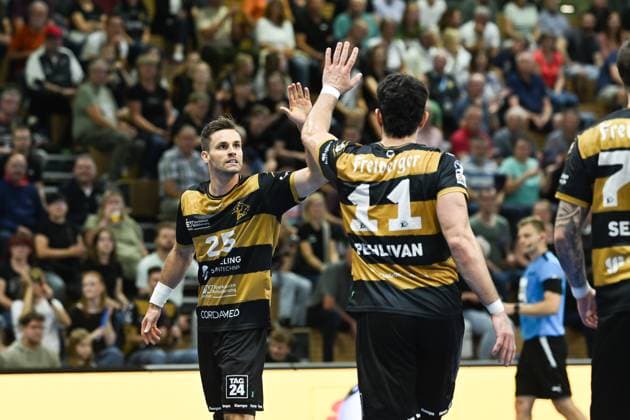 Sebastian Greß (HC Elbflorenz 2006, 25) HC Elbflorenz 2006 vs. 1.VfL Potsdam, 2. Handball Bundesliga Herren, Spielzeit 2025 2026, 12.09.2025 HC Elbflorenz 2006 vs. 1. VfL Potsdam, 2. Handball Bundesliga Herren, Spielzeit 2025 2026, 12.09.2025 Dresden Copyright: xEibner-Pressefoto xHoepnerx EP_PHR