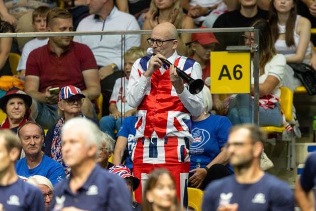 12th September 2025; Polsat Plus Arena, Gdynia, Poland; Davis Cup, World Group I, Poland versus Great Britain; Fans show their colours  FotoxOlimpik