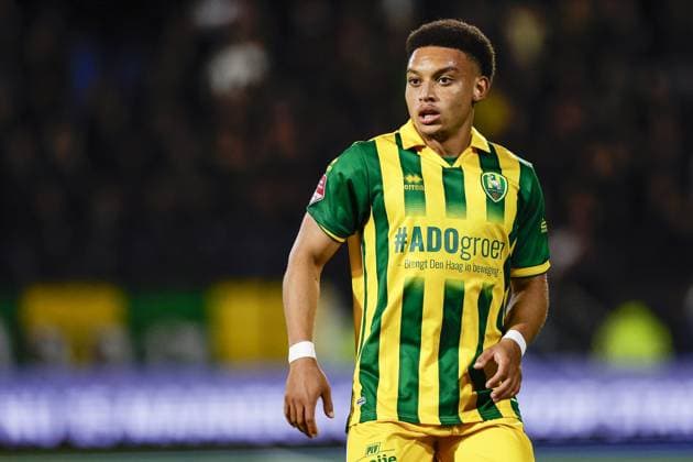 EINDHOVEN , 12-09-2025 , Jan Louwers Stadium , season 2025 2026 , Dutch Keuken Kampioen Divisie football , match between FC Eindhoven and ADO Den Haag , picture shows ADO Den Haag player Steven van der Sloot Eindhoven - ADO  x30970290x Copyright:
