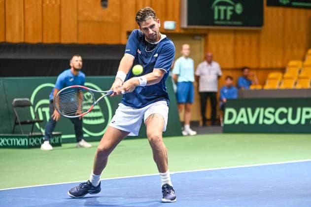 GDYNIA, 12.09.2025 Tenis ziemny Davis Cup Mecz Polska - Wielka Brytania Tennis Davis Cup Match Poland - Great Britain NZ Cameron Norrie Fot. ANNA LANGOWSKA 058sport.pl NEWSPIX.PL --- newspix.pl 