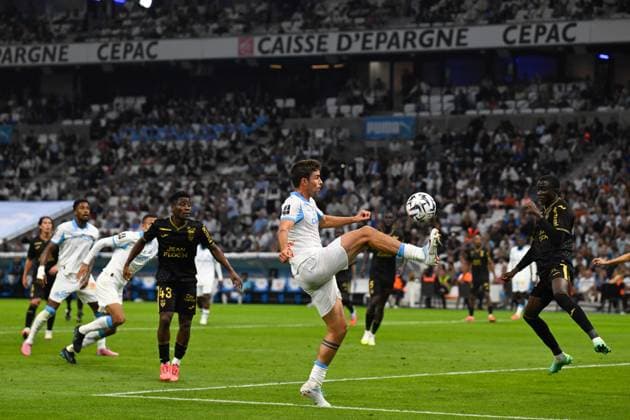FOOTBALL : Olympique de Marseille VS FC Lorient - Ligue 1 McDonald s - 12 09 2025 Matt O Riley (OM) - Ligue 1 Mcdonald s match between Olympique de Marseille and Football Club de Lorient on September 12, 2025 at the Orange VÃ lodrome Stadium in Marseille. MarseilleFrance  Copyright: xWilliamxCannarellax