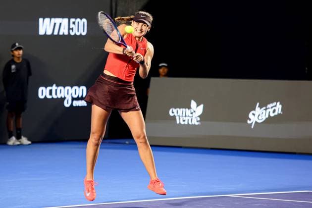 WTA, Tennis Damen GUADALAJARA 250 OPEN WTA GUADALAJARA 250 OPEN JOVIC VS KASINTSEVA 12092025 GUADALAJARA, JALISCO. Action photo of Victoria Jimenez Katsinseva, during day 5 the WTA Guadalajara 250 Open, held at the Centro Panamericano de Tenis of Guadalajara, Jalisco, Mexico. Foto de accion de Victoria Jimenez Katsinseva, durante el dia 5 del WTA Guadalajara 250 Open, celebrado en el Centro Panamericano de Tenis de Guadalajara, Jalisco, Mexico PHOTO BY IMAGENSHOP AGENCIA FOTOGRAFICA GUADALAJARA JALISCO MEXICO Copyright: xIMAGENSHOPxAGENCIAxFOTOGRAFICAx