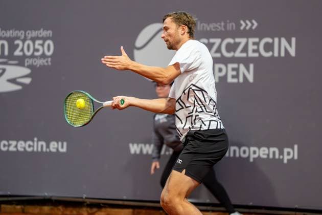 SZCZECIN 12.09.2025 TENIS INVEST IN SZCZECIN OPEN 2025 --- TENNIS INVEST IN SZCZECIN OPEN 2025: IVAN LIUTAREVICH BRUNO PUJOL NAVARRO - PIOTR MATUSZEWSKI PETR NOUZA N Z IVAN LIUTAREVICH FOT. MARCIN JASINSKI ARENA AKCJI NEWSPIX.PL --- newspix.pl 