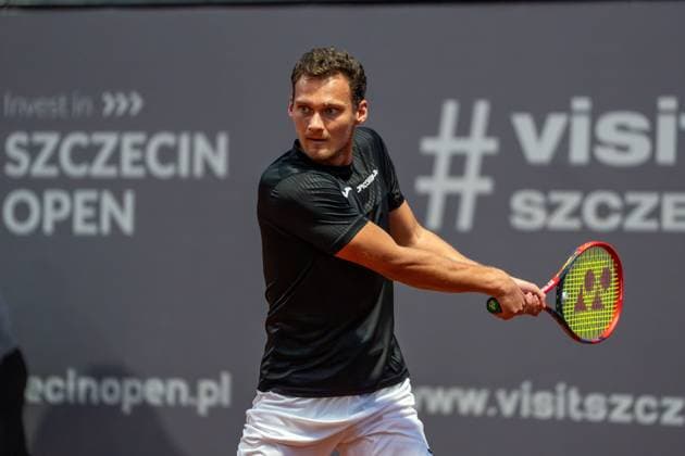 SZCZECIN 12.09.2025 TENIS INVEST IN SZCZECIN OPEN 2025 --- TENNIS INVEST IN SZCZECIN OPEN 2025: IVAN LIUTAREVICH BRUNO PUJOL NAVARRO - PIOTR MATUSZEWSKI PETR NOUZA N Z PIOTR MATUSZEWSKI FOT. MARCIN JASINSKI ARENA AKCJI NEWSPIX.PL --- newspix.pl 