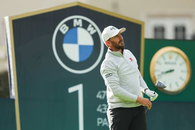 13th September 2025; Wentworth Club, London, England; The BMW PGA, Golf Herren Championship Round 3; Joost Luiten of Netherlands tees off from the 1st tee  HenningxvonxJagow