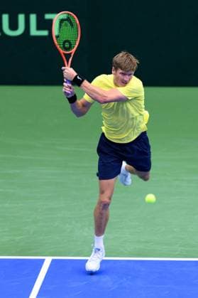 250913 AndrÃ Göransson of Sweden during the Davis Cup tennis doubles match between Sweden and Tunisia on September 13, 2025 in Partille. Photo: Carl Sandin BILDBYRAN kod CS CS0769 tennis davis cup sweden sverige tunisien tunisia bbeng dubbelsverige sweden Copyright: CARLxSANDIN BB250913CS010