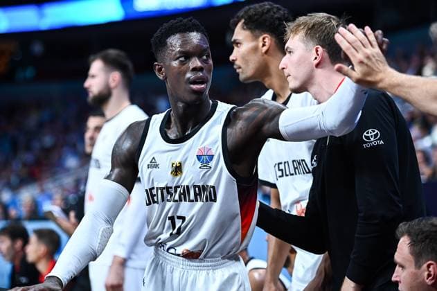 17 Dennis Schroder of Germany in action during the FIBA EuroBasket 2025, Semi Finals match between Germany and Finland at Xiaomi Arena on September 12, 2025, in Riga, Latvia.  Copyright: xStefanosxKyriazis IPAxSportx xipa-agency.netx xx IPA_64773732 IPA_Agency_IPA64773732