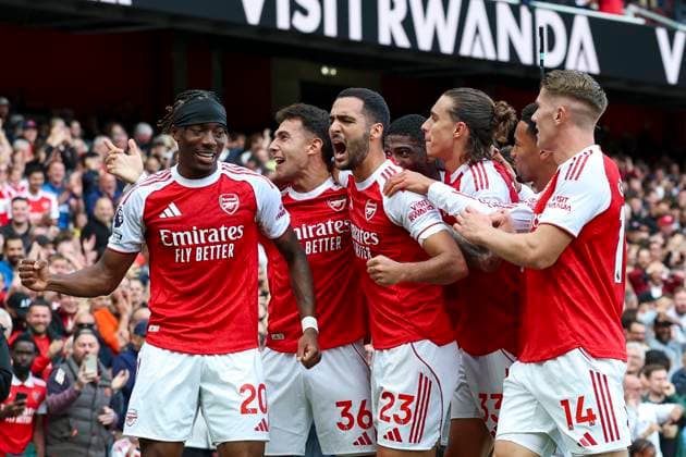 Arsenal FC v Nottingham Forest FC, English Premier League Arsenal midfielder Martin Zubimendi (36) scores a GOAL 1-0 and celebrates during the Arsenal FC v Nottingham Forest FC English Premier League match at the Emirates Stadium, London, England, United Kingdom on 13 September 2025 Credit: Phil Duncan Every Second Media Editorial use only. All images are copyright Every Second Media Limited. No images may be reproduced without prior permission. All rights reserved. Premier League and Football League images are subject to licensing agreements with Football DataCo Limited. see https: www.football-dataco.com Copyright: xIMAGO EveryxSecondxMediax ESM-1582-0028 PhilxDuncanx xEveryxSecondxMediax