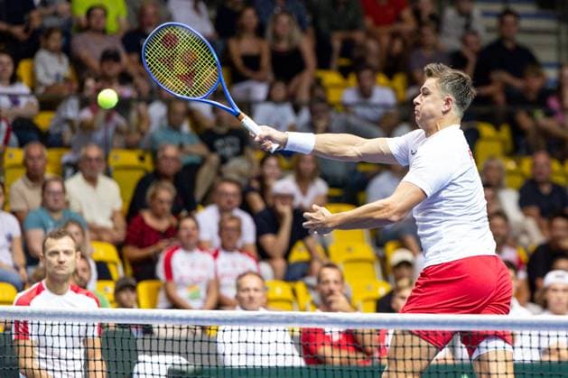 Davis Cup - Poland vs Great Britain Karol Drzewiecki during Davis Cup - Poland vs Great Britain match in Gdynia, Poland on September 13, 2025 Gdynia Poland  Copyright: xFotoxOlimpikx originalFilename:jastrzebowski-daviscup250913_npwNB.jpg